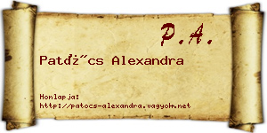 Patócs Alexandra névjegykártya